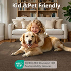 2x3 Beige Brown Solid Area Rug Washable Non-Slip - Image 8