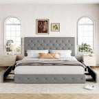 Allewie Upholstered King Size Platform Bed Frame - Image 3