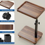 C Table End Table Adjustable Height, 360°Swivel TV Tray Table - Image 6