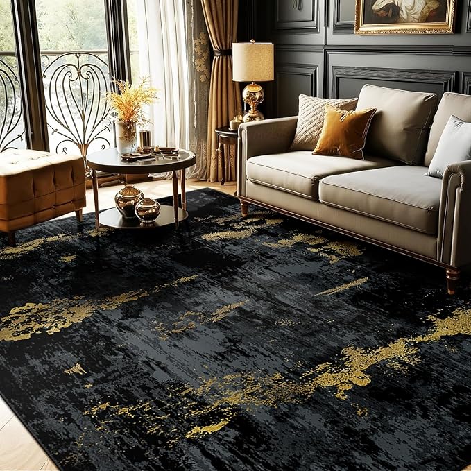 RELEANY Washable 6'x9' Abstract Area Rug by RELEANY