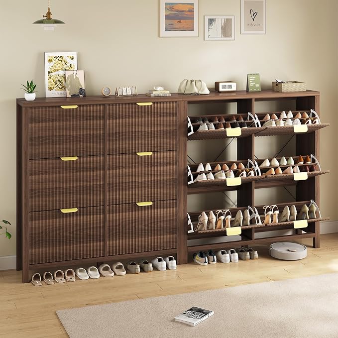 YOMILUVE 47.3" Shoe Cabinet Storage - Image 8