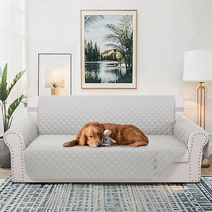 Reversible Oversized Sofa Covers, XL Sofa, Light Grey/Light Grey - Image 2