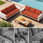 12Pcs Patio Cushion Covers Stretch Outdoor Furniture Protector Slipcovers | - Image 6