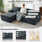 96" Cloud Sectional Couch with L-Shape Chaise, Modular Comfy Sofa Chaise Longue - Image 3