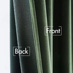 MIULEE Velvet Curtains 52x84 inches 2 Panels Olive Green Blackout Curtains | - Image 6