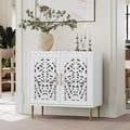 ARTPOWER Accent Cabinet with 2 Doors, Vintage Hollow Carving Buffet Cabinet by PowerofArtBetterforLife