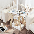 FROMJBEST End Table with Charging Station, Side Table with USB Ports and Outlets - Image 6