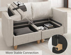 EASE MOOSE Armrest Module for Modular Sectional Sofa, Faux Leather Side - Image 8