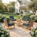 8Pcs Patio Cushion Covers Stretch Outdoor Furniture Protector Slipcovers | - Image 6
