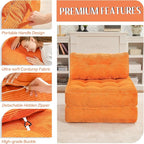 HABUTWAY Folding Sofa Bed, Convertible Sleeper Chair Bed w/Dual-Pillow & Handle - Image 6