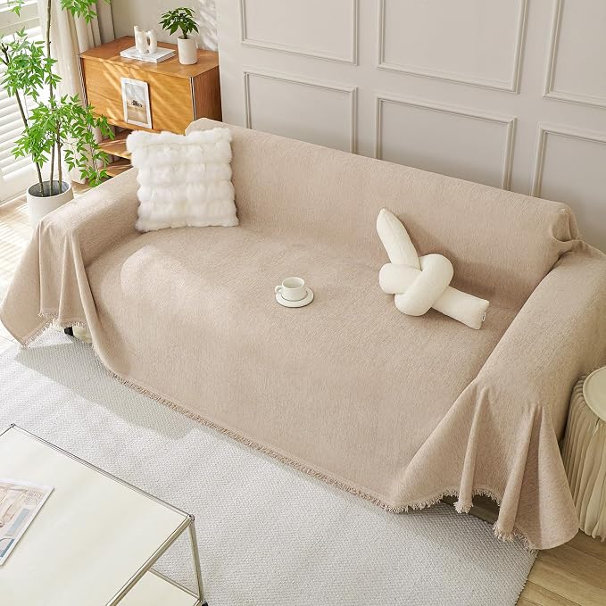 DREAMINGO Sofa Covers Washable Thick Chenille Couch Cover - Image 7