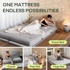 ZonLi Japanese Floor Futon Mattress Queen Size 80"x 60", 100% Cotton Cover - Image 4