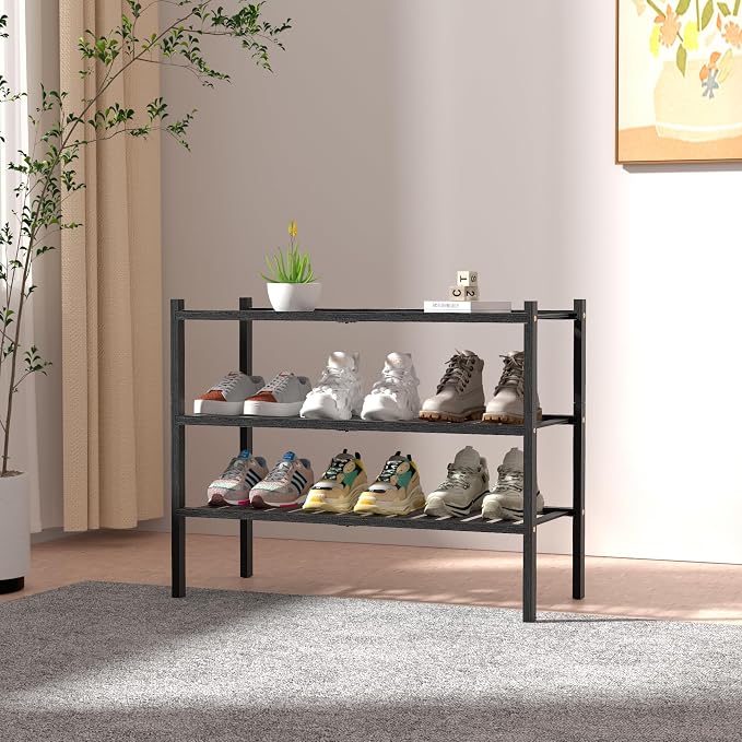 ROMGUAR CRAFT 3 Tier Bamboo Shoe Rack - Image 2