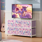 WLIVE Dresser for Bedroom with 5 Drawers, Wide Chest of Drawers, Fabric Dresser - Image 2