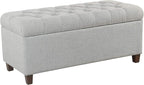 Homepop Home Decor Tufted Ainsley Button Storage Ottoman Bench by HomePop
