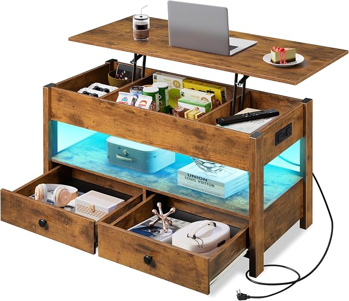 WLIVE Coffee Table, Lift Top Coffee Table by WLIVE