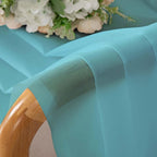 Chyhomenyc Aqua Sheer Curtains 72 Inch Length 2 Panels, Light Filtering Soft - Image 2