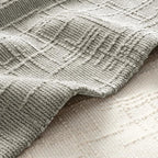 MIULEE Chenille Textured Throw Pillow Covers Light Grey 18x18 Set of 2 | Slubby - Image 2