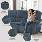 Yolsali Recliner Sofa, 3 Seater Manual Reclining Sofa - Image 3