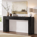 Solid Wood Console Table, 63-Inch Farmhouse Sofa Table Behind Couch by TribewoodbyTribesigns
