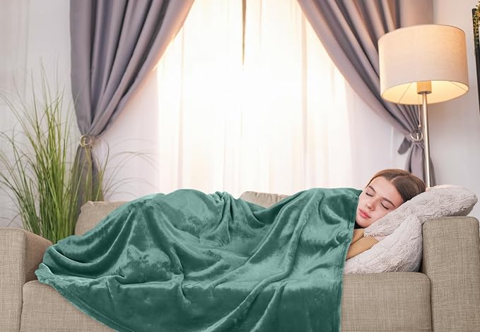 Utopia Bedding Soft Fleece Bed Blanket Throw Size Celadon | Microfiber Plush - Image 6