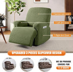 VANSOFY Recliner Chair Cover, 3-Pieces Stretch Lazy Boy Recliner Covers - Image 4