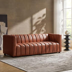 HULALA HOME 83" Genuine Leather Sofa by HULALAHOME