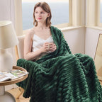NEWCOSPLAY Fleece Ribbed Cozy Queen Blanket - Image 8