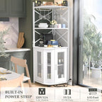 Aheaplus Corner Bar Cabinet - Image 5