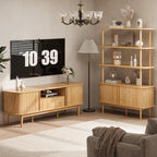 MAISONARIA 63" Tambour TV Stand, Fluted TV Stand - Image 7