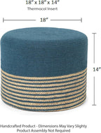 · REDEARTH · Cylindrical Pouf Foot Stool Ottoman - Image 2
