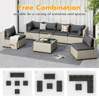 UDPATIO Outdoor Patio Furniture Set, 7-Piece Modular Sectional Sofa - Image 5