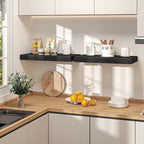 Black Floating Shelves 55Inch Long, 12 Inch Deep Floating Shelves - Image 2