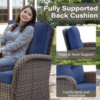 Belord Patio Wicker Chairs Swivel Rocker - Image 4
