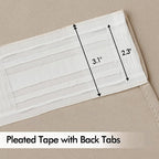 MIULEE Taupe Back Tab Blackout Curtains 52x72 Inches Long 2 Panels Set | Rod - Image 4