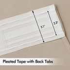 MIULEE Taupe Back Tab Blackout Curtains 52x102 Inch Long 2 Panels Set | Rod - Image 4