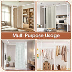 SUNALLY Room Divider Curtain Rod, No Drilling Room Separator - Image 7
