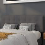 Flash Furniture Bedford Tufted Upholstered Queen Size Headboard in Dark Gray by FlashFurniture