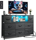 WLIVE Black Dresser TV Stand for 45, 55 inch TV, Entertainment Center by WLIVE