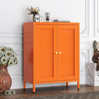 Orange Metal Storage Cabinet by LTLTSOBUMetalCabinet