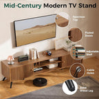 COMHOMA TV Stand for Living Room, Mid Century Modern Entertainment Center for - Image 4