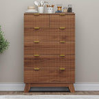BORNOON 46" Tall Dresser for Bedroom, 6-Drawer Fluted Chest of Drawers - Image 4