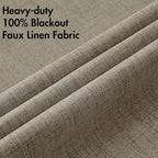 MIULEE 100% Blackout Linen Curtains - Image 5