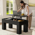 FABATO 41.7'' Lift Top Coffee Table, Wooden Rectangle Coffee Table - Image 4