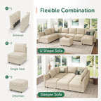 HONBAY Modular Sectional Sleeper Sofa - Image 5