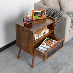 Lerliuo Rattan Nightstands Set of 2, Boho Side Table - Image 6