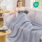 EMME Muslin Blankets for Adults Throw Blanket for Couch Breathable Gauze Soft - Image 3