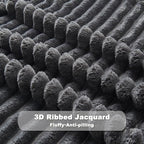 NEWCOSPLAY Fleece Ribbed Cozy King Blanket - Image 5