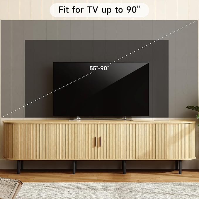 ONBRILL 86.6" TV Stand with Power Outlet - Image 4