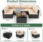 7-Piece Outdoor Sectional Sofa Set, Weather-Resistant Patio Furniture Set - Image 8